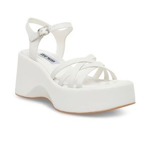 Steve Madden platform sandals .white. 9